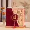 Caja de Dulces Personalizada para Boda, Caja de Regalo de Agradecimiento de Alta Gama para Dama de Honor, Nueva Caja Vacía de Embalaje Tipo Bolso de Mano Estilo Chino