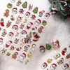 Cyansea Pegatinas Populares de Dibujos Animados Transfronterizas para Uñas de Navidad 3D Papá Noel Árbol de Navidad Pegatinas de Decoración DIY