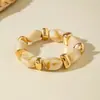 Pulseiras Transfronteiriças Europeias e Americanas, Pulseiras Exageradas de Acrílico, Conjunto de Pulseiras Coloridas em Blocos com Contas
