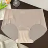 Panty de mujer ultra delgado semitransparente de seda de hielo con sensación nude, entrepierna antibacteriana de seda de morera, bragas triangulares para mujer sin costuras