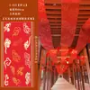 Cortina Transparente Decoración Tela Impermeable Fondo de Boda Techo Estilo Antiguo Rojo Techo de Boda Transmisión en Vivo Cortina Estilo Chino Gasa Flotante