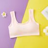 Ropa interior para estudiantes femeninas, período de desarrollo, niña, estudiante de secundaria, sujetador de tirantes de doble capa de algodón peinado, estudiante de secundaria, niña grande, top de tubo