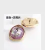 Botones Dorados de Forma Irregular, Botones de Concha Natural para Suéteres y Cárdigans de Mujer, Accesorios Estilo Chanel, Botones de Concha