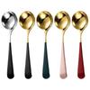 Cuchara de Malla de Acero Inoxidable Cuchara para Sopa Cuchara Redonda Cuchara Redonda con Recubrimiento Dorado Tenedor Palillos Set