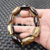 Pulsera de ágata de Xizang con cuentas una, dos, tres, cuatro, cinco, seis, nueve ojos colmillo de tigre Ruyi joyería pulsera de jade luantong