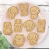 Molde para Galletas de Cachorro de Dibujos Animados Corgi Bull Chai Perro 3D Tridimensional Presionando Cortador de Galletas Plegable Herramienta de Horneado de Azúcar