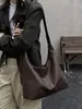 Bolsa Tote Retrô Simples de Grande Capacidade 2026 Inverno Nova Bolsa de Ombro Único Moda Retrô Transversal Feminina Tendência