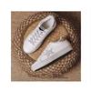 Plantillas Desodorantes de Cuero Genuino, Tenis Blancos Retro, Estilo Harajuku, Versátiles para Fotografía Callejera, Diseño de Estrella, Talla Grande 44, Combinación para Parejas y Padres e Hijos, Zapatos Desgastados