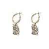 Pendientes Acrílicos Transparentes Asimétricos Coreanos Aguja de Plata Estilo Ins Barroco Diseño Nicho Pendientes Hebilla para Oreja Venta al por Mayor