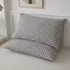 2026 Nuevo Modelo Grado A Algodón Puro Algodón Lavado Funda de Almohada Individual Pieza Individual