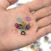 Llavero de Anillo de Hierro Pintado de Colores Anillo Abierto Joyería Pulsera diy Anillo de Conexión Material Hecho a Mano Accesorios de Joyería