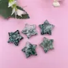 Amazon Piedra Natural Cristal 20mm Estrella de Cinco Puntas No Porosa Colgante Estrella Luna Joyería Pequeños Adornos de Estrella Accesorios