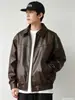 Jaqueta de Couro Preto Americana para Homens e Mulheres, Nova Jaqueta Retro de Outono para Casais High Street, Versão Coreana Solta