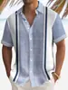 Nueva camisa estampada de manga corta para hombre transfronteriza europea y americana, camisa de manga corta con estampado 3D, camisa estampada hawaiana