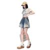 Shorts de Mezclilla Rasgados Vintage para Mujer, Nuevo Estilo Verano 2026, Cintura Alta Elástica, Adelgazantes, Sueltos de Pierna Ancha Hot Pants