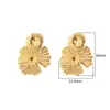 Pendientes Geométricos de Acero de Titanio para Mujer Transfronterizos Chapados en Oro de 18K Pendientes de Acero Inoxidable de Lujo Ligero de Gama Alta Venta al por Mayor