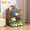 Cesta de Almacenamiento para Esterillas de Yoga, Estante de Almacenamiento para Equipos Deportivos y de Fitness en Casa, Estante de Almacenamiento Doméstico para Rellenar Espacios para Bádminton y Baloncesto