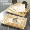 Bandeja Estilo Ins Rectangular para Té Lujo Accesible Bandeja para Snacks Doméstica Grande para Tazas de Agua Bandeja para Frutas