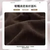 Pantalones de Algodón Estilo Coreano con Cuchillo Curvo de Plátano Talla Grande 150kg para Mujer, Pantalones de Pana de Pierna Ancha Engrosados con Forro Polar para Otoño e Invierno que Ocultan Imperfecciones