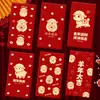 2027 Año del Cordero Sobre Rojo Creativo Brillo Mate Dibujo Animado Zodiaco Cien Yuan Mil Yuanes Sobre de Dinero de la Suerte para Año Nuevo