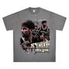 2022 Nuevo Diseño Original Vintage Camiseta de Manga Corta Estampada de Irving Estilo Retro Europeo y Americano Lavada y Desgastada para Hombre