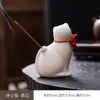 Ornamento de Cerâmica para Desktop de Gatinho Fofo, Animal de Chá Curativo Macio e Adorável, Suporte para Incenso, Queimador de Incenso, Queimador de Sândalo, Bandeja de Incenso, Arte com Incenso