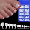 Parche de Manicura para Uñas de Dedo del Pie Blanco Portátil Transfronterizo Caja con 100 Piezas Parche Completo Color Puro Parche Corto para Uña del Pie
