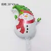 Mini Balão de Natal Balão do Papai Noel Decoração de Natal Desenho Animado de Natal Balão de Filme de Alumínio Rena Boneco de Neve Bola