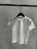 Tug Korea Servicio de Compras Dongdaemun para Mujer 2026 Primavera/Verano Elegante Versátil Cuello Redondo Hombro Plano Manga Corta Camiseta