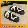 Sandalias casuales de una tira a la moda 2026 primavera/verano nuevos zapatos de playa sandalias de plataforma para mujer para uso exterior en verano