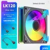 Ventoinha de Gabinete Bingman Lk120 Silenciosa 12cm 4 Pinos Pwm Resfriamento de Computador Argb Prism 7Pro Ventoinha de Gabinete