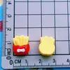 Miniatura Comida Juguete Gato Manzana Roja Papas Fritas Manicura Pasador Cuerda para el Cabello Pinza Accesorios de Resina DIY