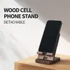 Soporte de Madera Maciza para Teléfono Móvil, Soporte Sencillo de Escritorio Perezoso, Hecho de Madera de Haya y Madera de Acacia, Universal para Tablets y iPads