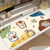 Alfombrilla de ratón de oficina de dibujos animados Hello Kitty, Alfombrilla de escritorio extragrande, Resistente a las manchas, Fácil de limpiar, Mantel de tierra de diatomeas absorbente de agua