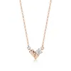Collar de corazón cuadrado de diamantes minimalista brillante, nueva colección 2026, con un diseño delicado y lujoso, un estilo único y discreto, y una cadena de clavícula hecha a medida