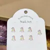 Joyería para Arte de Uñas de Resina Dibujos Animados Dinosaurio Comida Linda Juguete Joyería para Uñas Aretes Funda para Teléfono Móvil Accesorios de Uña Portátiles