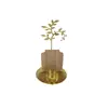 Decoraciones Suaves Candeleros de Madera de Hierro Adornos Decoración de Escritorio Hogar Escandinavo Artesanía Metálica Retro Luz Nocturna LED