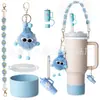 Accesorios Decorativos Stanley Correa de Mano de Cuerda Trenzada Estuche para Labial Llavero Duende Briqueta Funda de Silicona Antideslizante para Taza