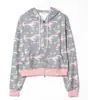 Cardigan unissex de alta qualidade com capuz, camuflado INS, retrô, para outono, tendência high-street, com zíper, moletom hip-hop