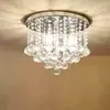 Luz Dorada Redonda Personalizada para Dormitorio, Pasillo de Cristal, Vestíbulo, Luz de Recibidor, Luz de Balcón, Luz de Techo de Lujo para Pasillo