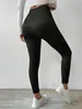 2025 Populares Transfronterizos Europeos y Americanos para Mujer Leggings de Imitación de Mezclilla Cintura con Cordón Pantalones Delgados Cálidos Venta Caliente Moda Simples