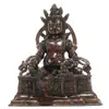 Yuan Hui Xizang Buda artigos de adoração ornamentos de Buda cobre artesanal Nepal 7 polegadas Deus da Riqueza Amarelo Xizang Buda Bala