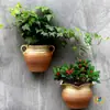 Vaso de Flor de Cerâmica de Parede, Sem Furos, Decoração de Parede Suspensa Personalizada para Suculentas de Varanda Recipiente para Flores
