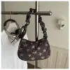 Estilo Coreano Estrella Literaria Estampado Elegante 2026 Nuevo Moderno Rayas Gran Capacidad para Viajar Plegado Debajo del Brazo Bolso de Hombro Único