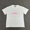 Venta a largo plazo de la serie Corteiz Devil Island, con un estampado de logo de letras en una camiseta de cuello redondo y manga corta, un estilo de algodón ajustado para ventas transfronterizas