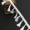 Accesorios de Encaje para Escoba 4.5cm Material Hecho a Mano DIY Encaje para Mantel con Cinta de Poliéster y Algodón Borde de Lana Tnp004