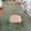 Cadeira Country Retro Americana Rústica Cadeira Imitação de Madeira Maciça Cadeira de Casamento com Encosto Cruzado Cadeira de Jantar para Casa ao Ar Livre