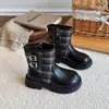 Botas Martin para Niñas 2026 Otoño Nuevo Estilo Botines Cortos para Niñas Botas de Cuero Retro Británicas de Media Caña para Niños Botas de Moda Elegantes
