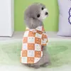 Ropa Nueva para Mascotas para Perros Pequeños: Ropa con Patrón de Tablero de Ajedrez para Perros Pomerania y Perros Tipo Teddy, Estilo Delgado Primavera/Verano, Camisa con Patrón de 23 Cuadros y Cara Sonriente