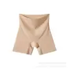 Shorts de Cintura Alta com Controle de Barriga para Mulheres, Invisíveis, Sem Costura, Tipo Base, Seda Gelada, Frescos, Não Transparentes, Shorts de Segurança